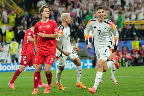 Germany's Kai Havertz celebrates a goal